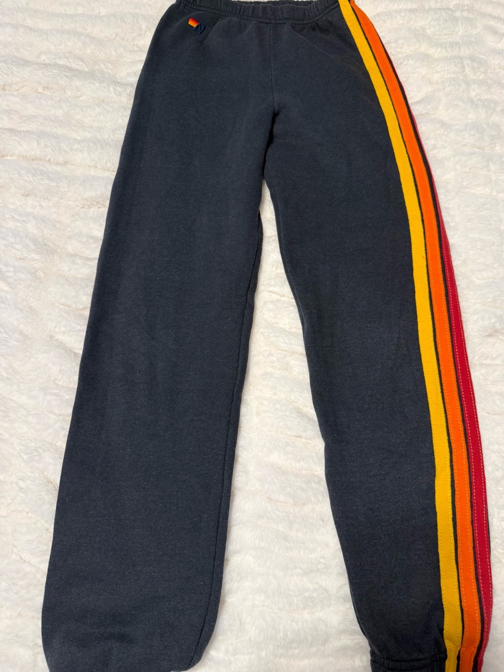 Aviator Nation KID'S 5 STRIPE SWEATPANTS - CHARCOAL Size 14